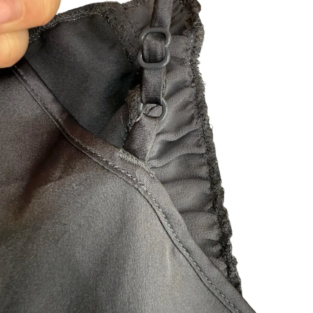 Vintage Y2K Victoria’s Secret Angels Satin Baby Doll Lingerie Gray Mini‎ Dress S - Image 6