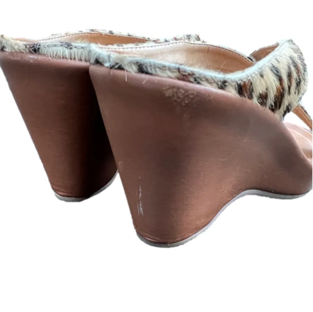 Sundance faux cheetah fur wedge sandals, New w/o box size 36 Euro (5.5 US) - Image 5