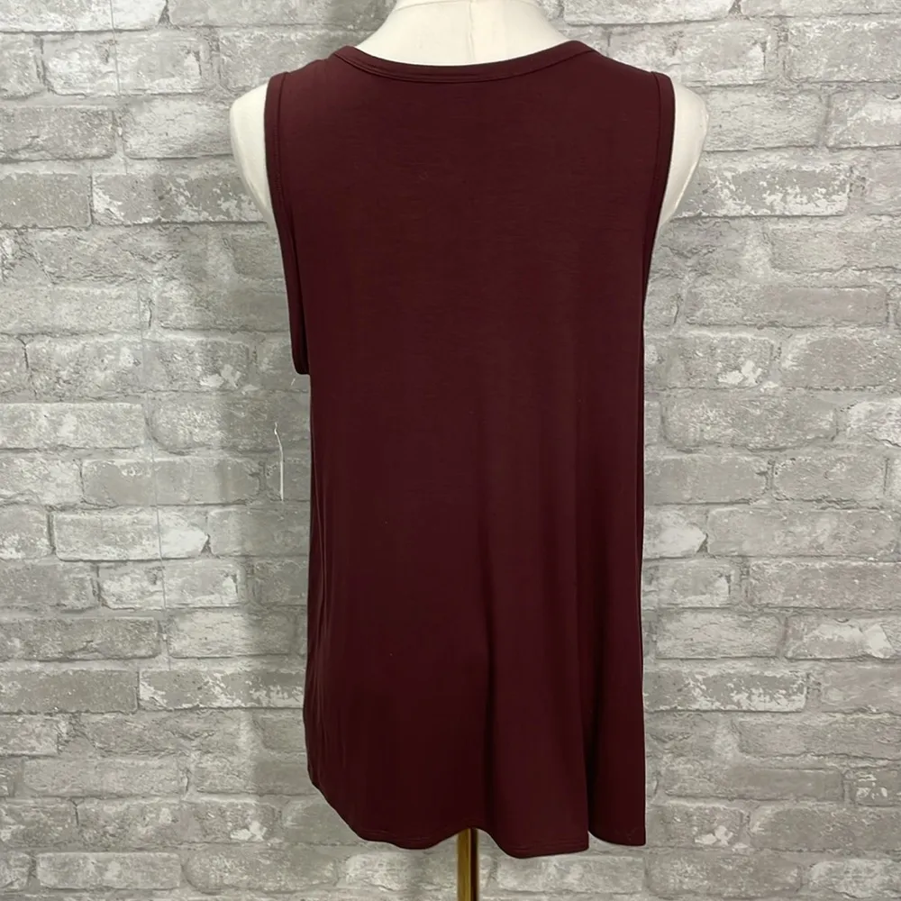 Old Navy Burgundy Lux Tank Top - Image 3