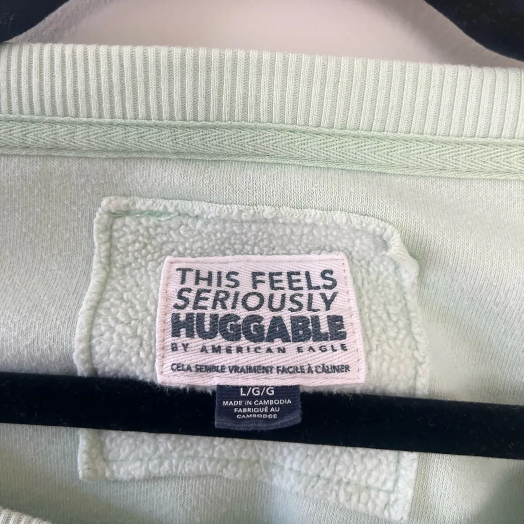 American Eagle  Outfitters Light Green Crew Neck Sweater - Image 2