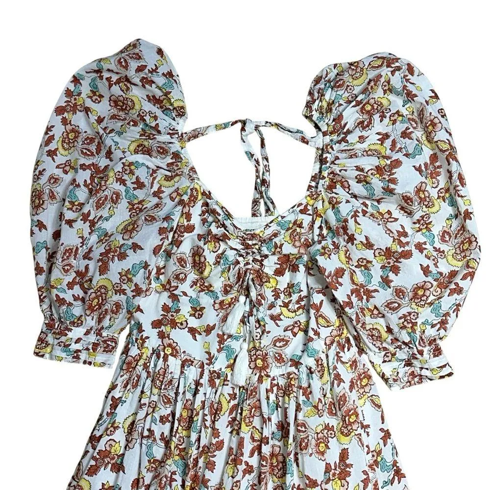 Cleobella Floral Print Puff Sleeve A-Line Maxi Dress Women’s S - Image 2