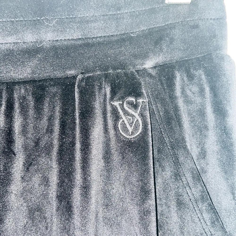 Victoria's Secret On Point Black Velour Jogger Style Sweatpants - Image 5