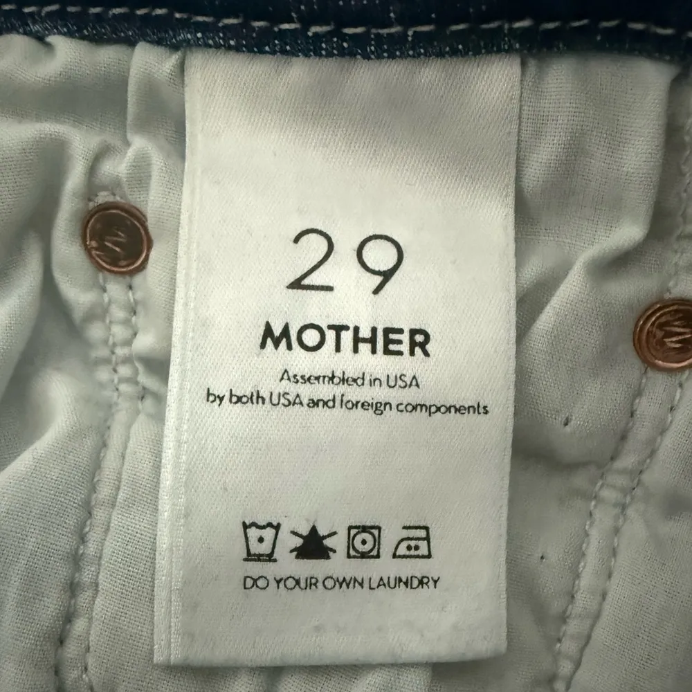 MOTHER Denim High Waisted Looker Ankle Fray Jeans Size 29 Get Your Groove Back Blue - Image 7