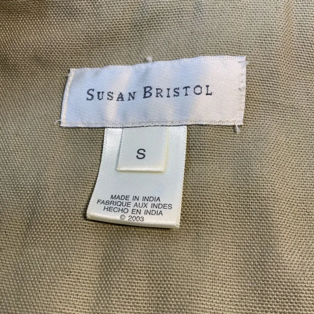 Women’s Susan Bristol Embroidered Floral Denim Jacket Brown Tan Size Small - Image 8