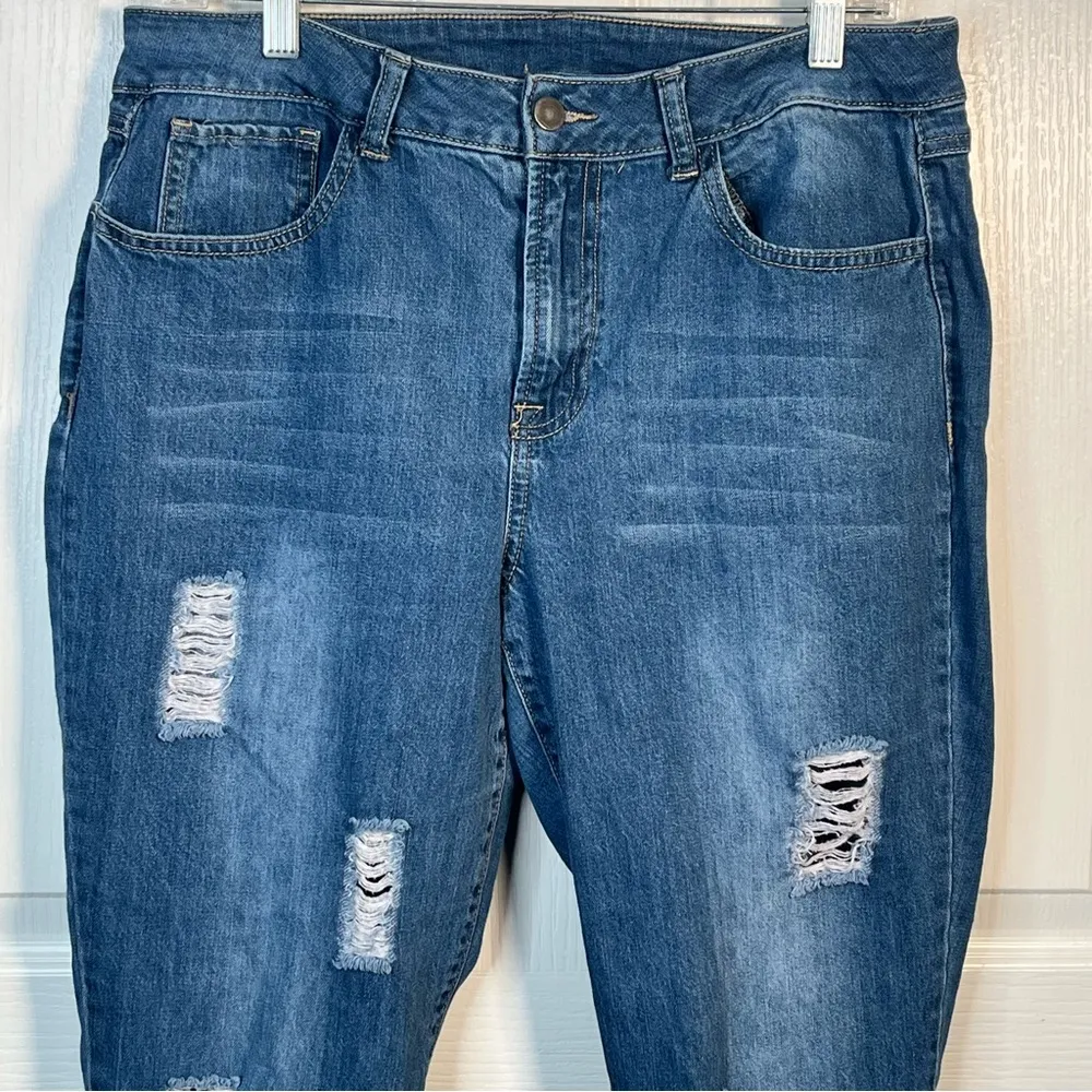 Rewash Distressed Jeans Skinny Stretch Sz 13 / 31 High Rise - Image 2