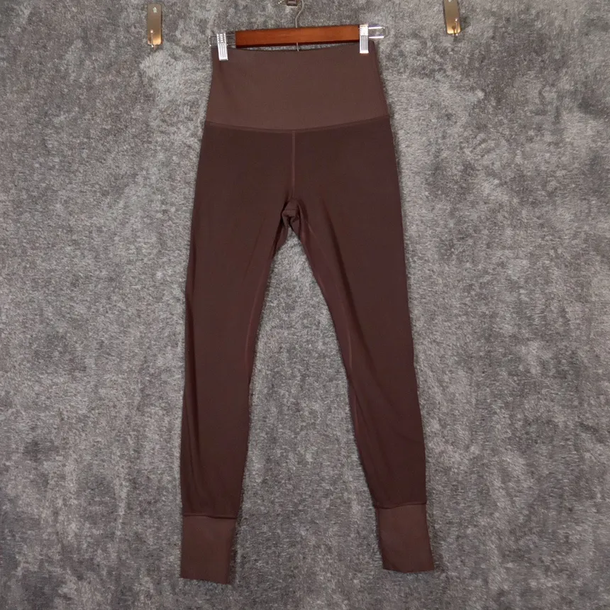 Lululemon High Rise Java Brown Nulu Leggings Running Gym Womens 6 - Image 2