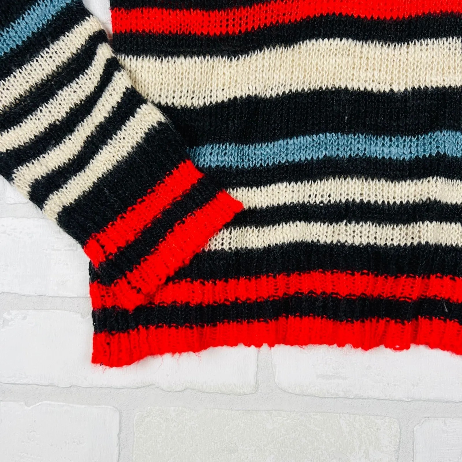 Volcom Bowrain Sweater - Multi Crew Neck Long Sleeve Women's Medium - Image 3