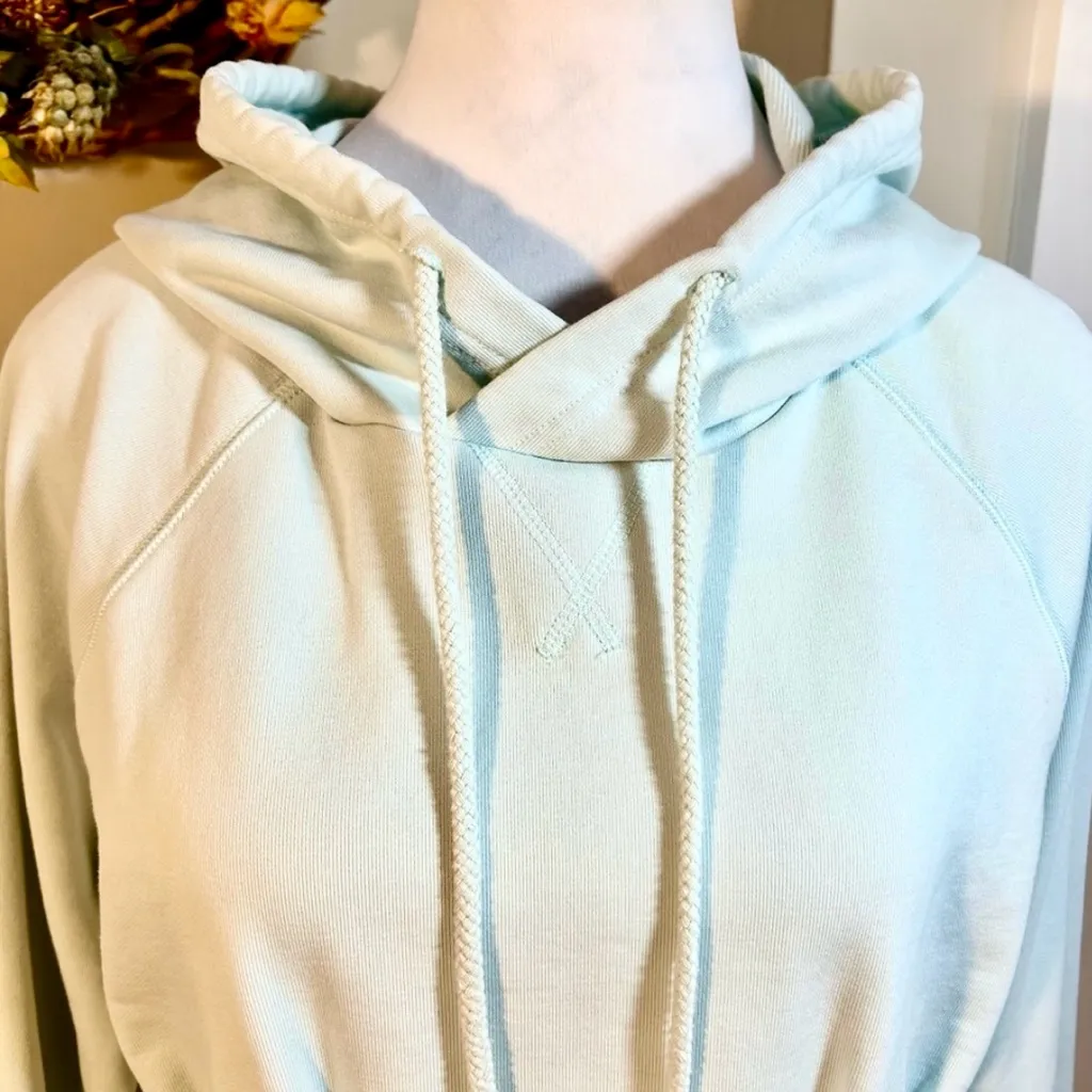 FABLETICS June Drawstring Pleated Sweatshirt Hoodie in Delicate Mint Sz M💛 - Image 3