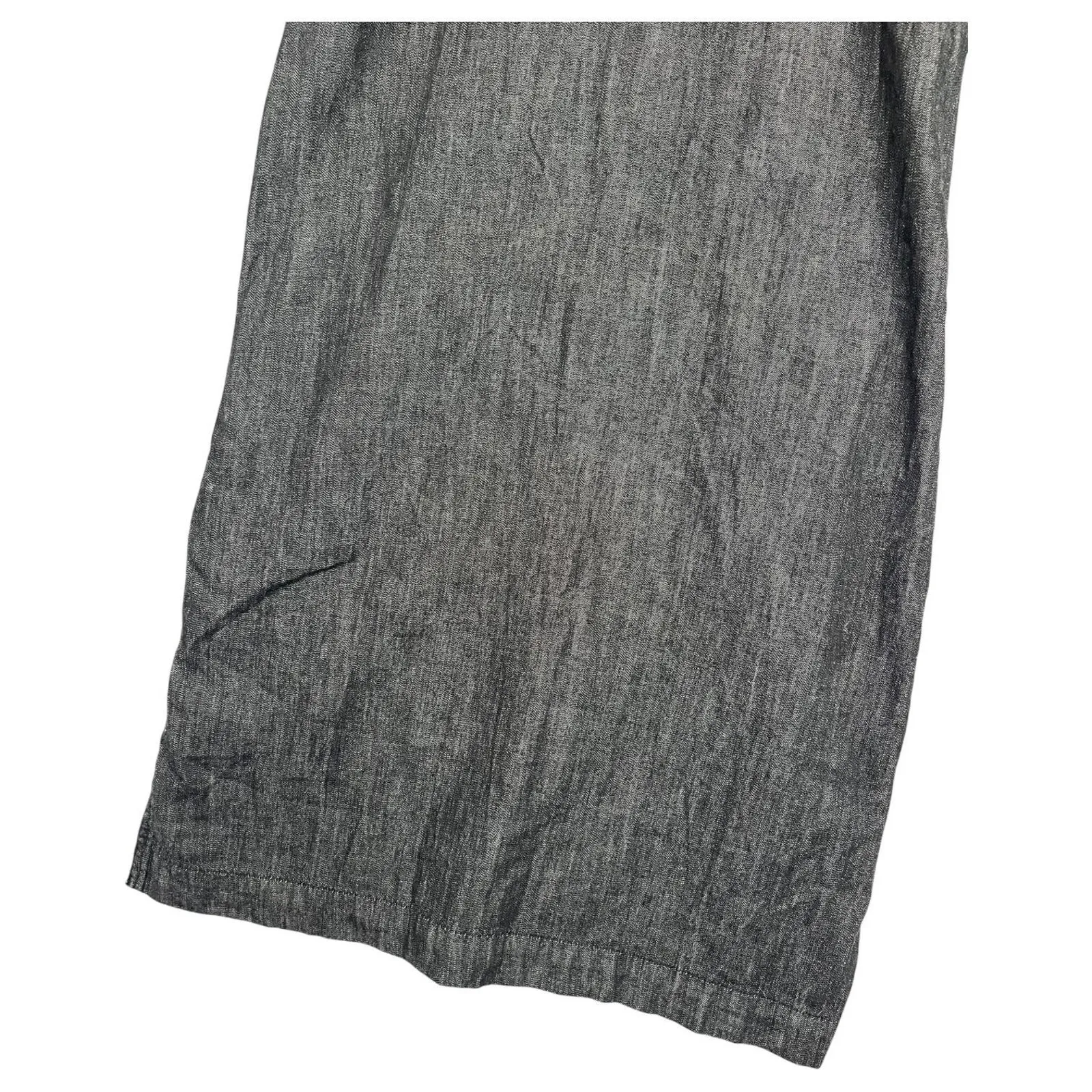 Lauren Ralph Lauren Shirt Dress Womens Small Black Petite Chambray Denim Pockets - Image 13