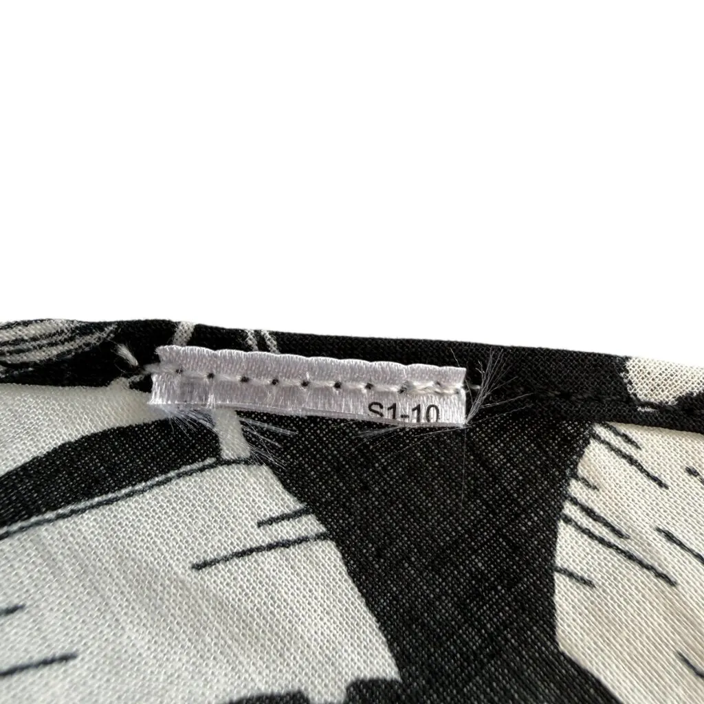 Women's unbranded black and white tropical floral headscarf/scarf - Image 5