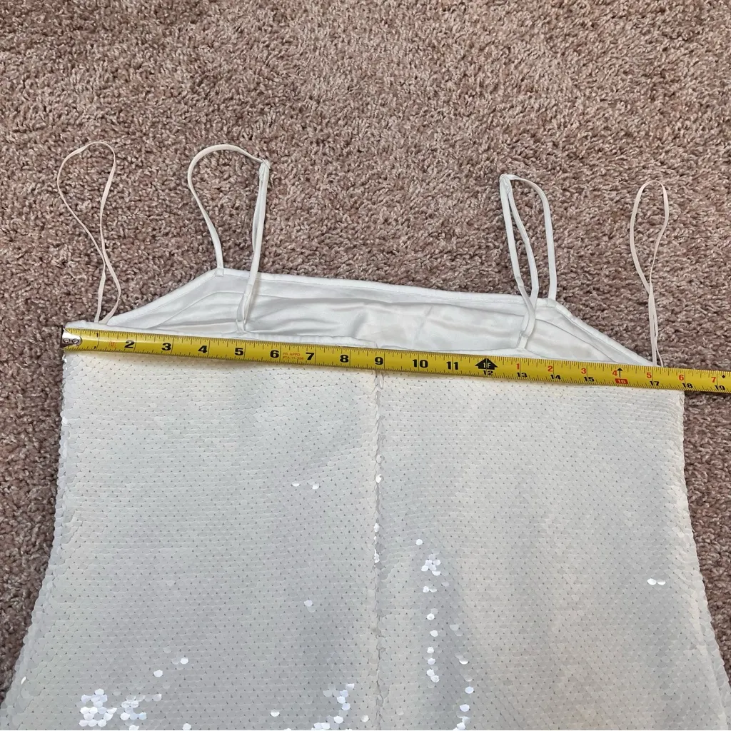 Abercrombie Sequin Square Neck Mini Dress - Image 9