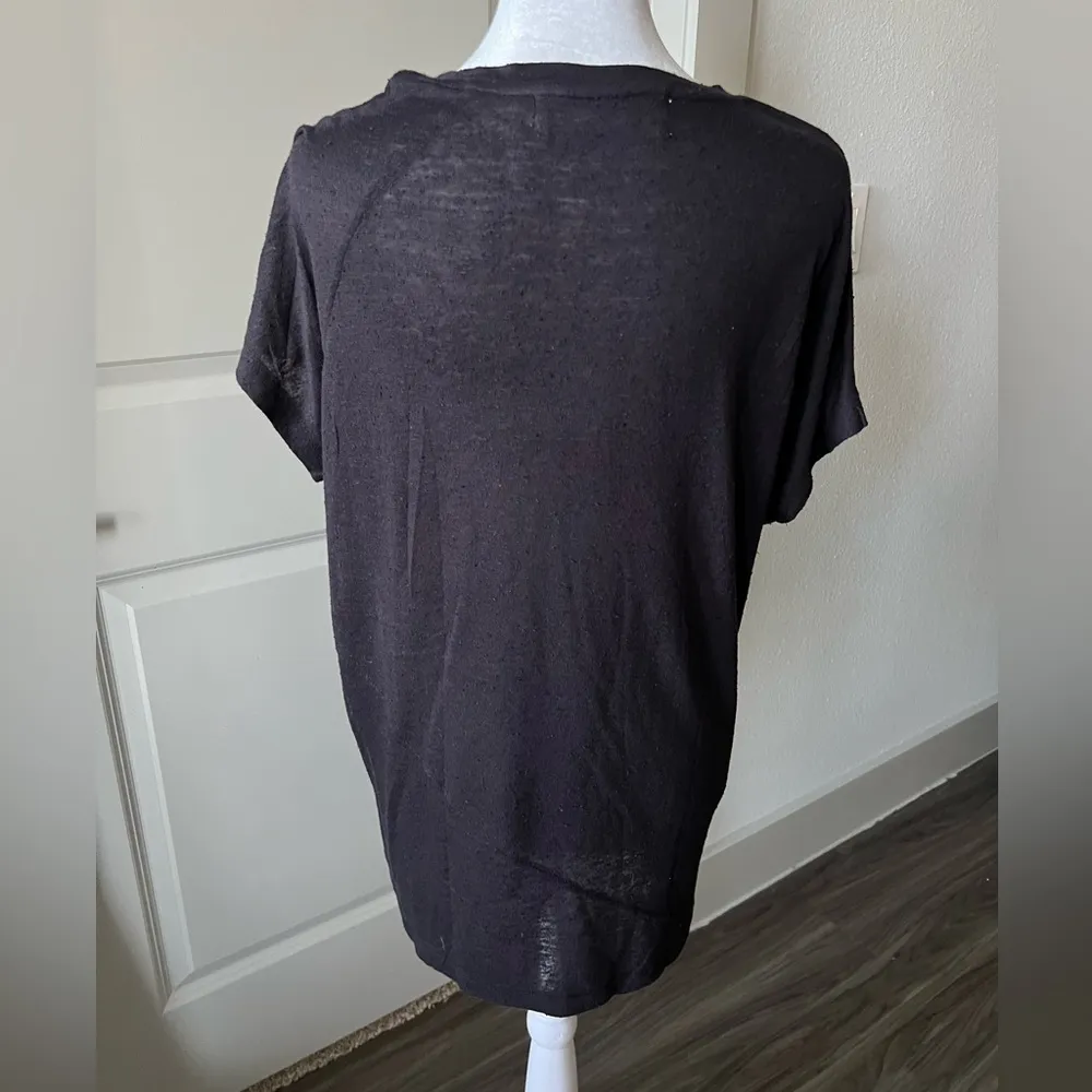 IRO Purple Oversized Short Sleeve T-Shirt - Image 5