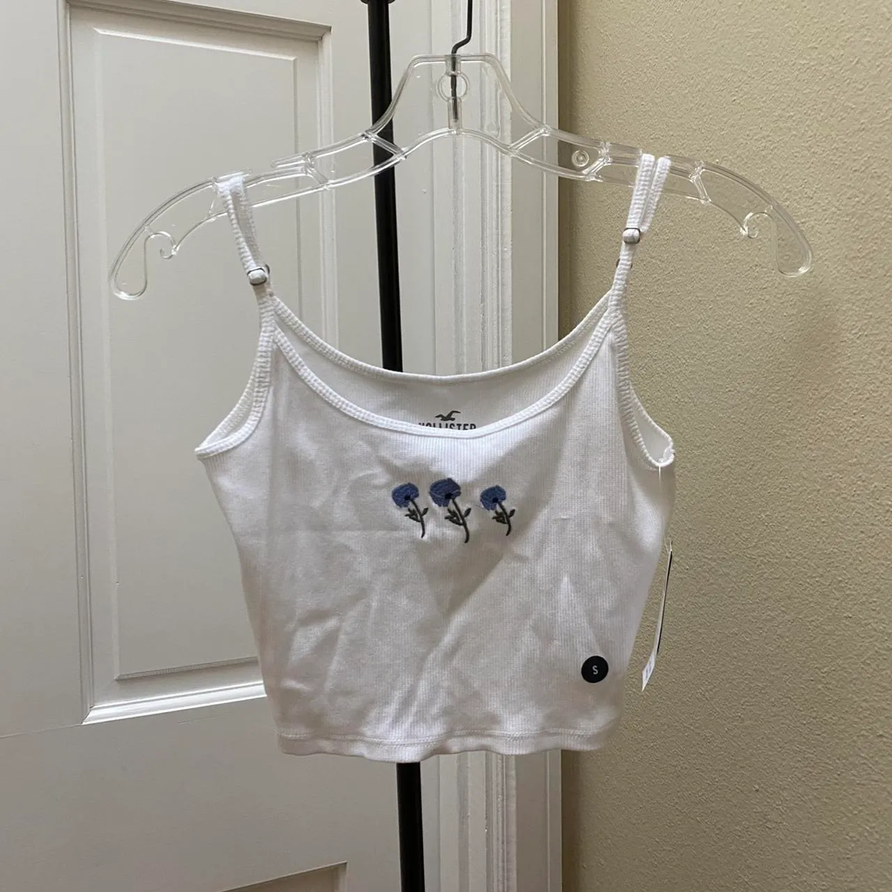 Brandy Melville White Floral Tank - Image 2