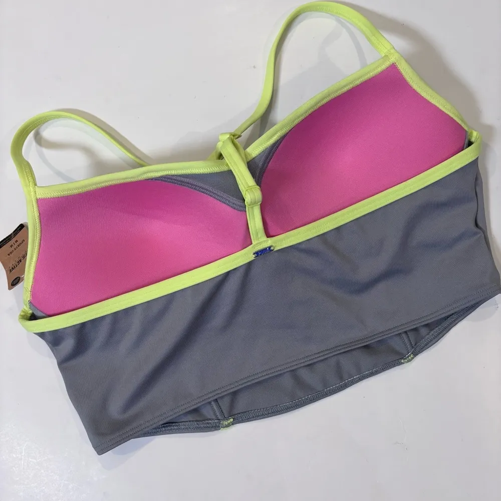 Victoria’s Secret Ultimate Push up Corset Gray Yellow Sports Bra New Size XXL - Image 3