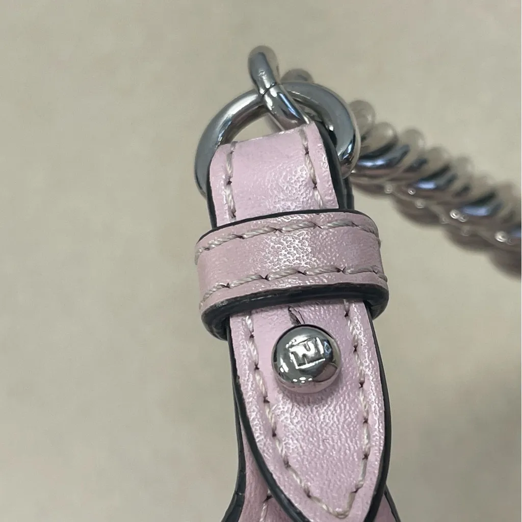 Fendi Kan I Rainbow Pink Confetto Calf Leather Studded Shoulder Bag - Preowned - Image 11