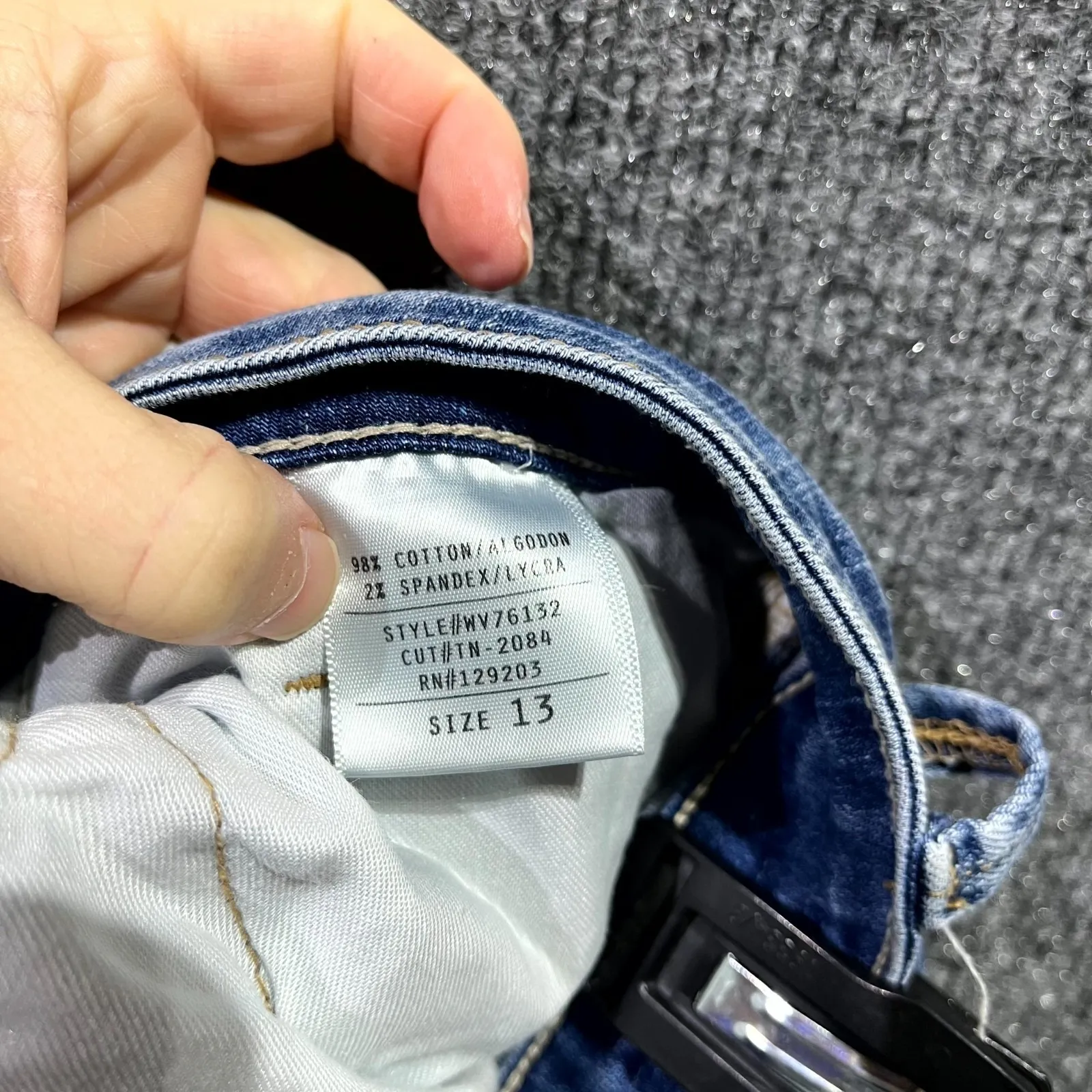 Cello Jeans Womens 13 Blue Denim Medium Wash Cotton Stretch Frayed Hem Cozy - Image 8