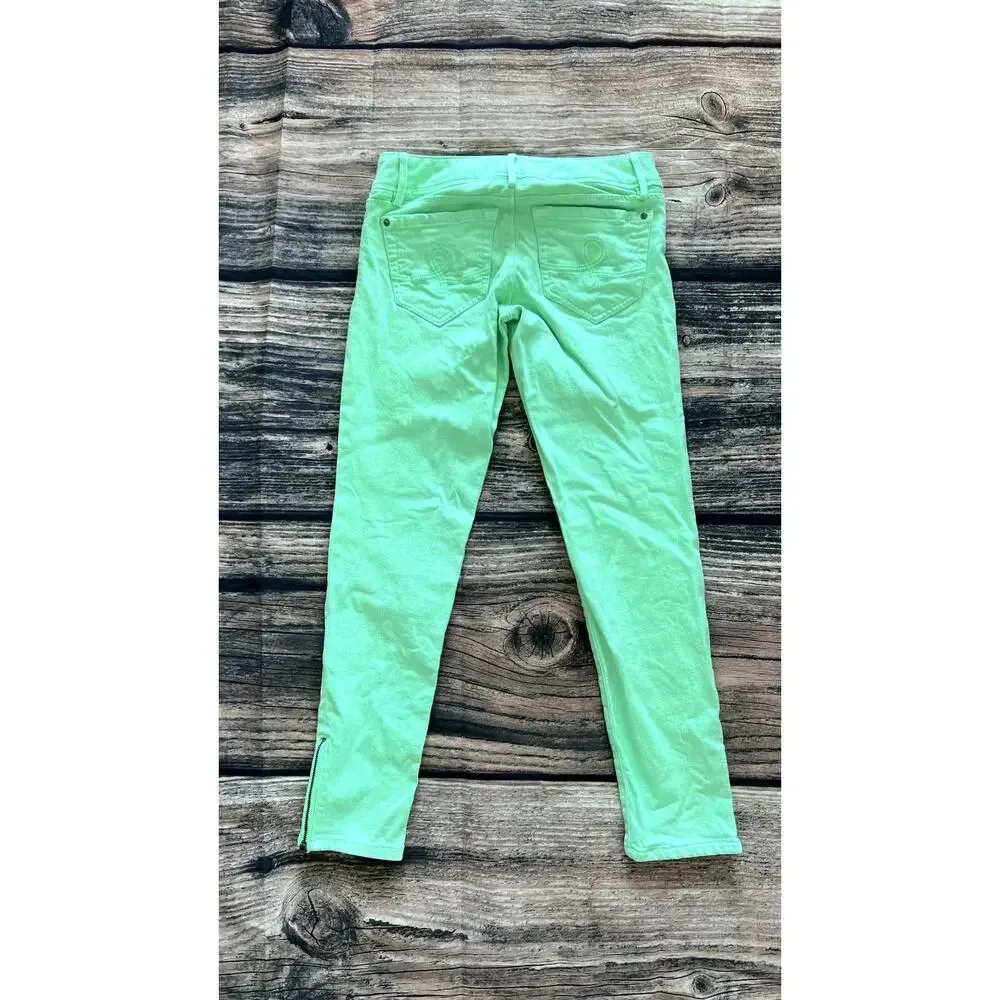 Lilly Pulitzer Women's Skinny‎ Ankle Zip Jeans Green Size 0 - Image 6