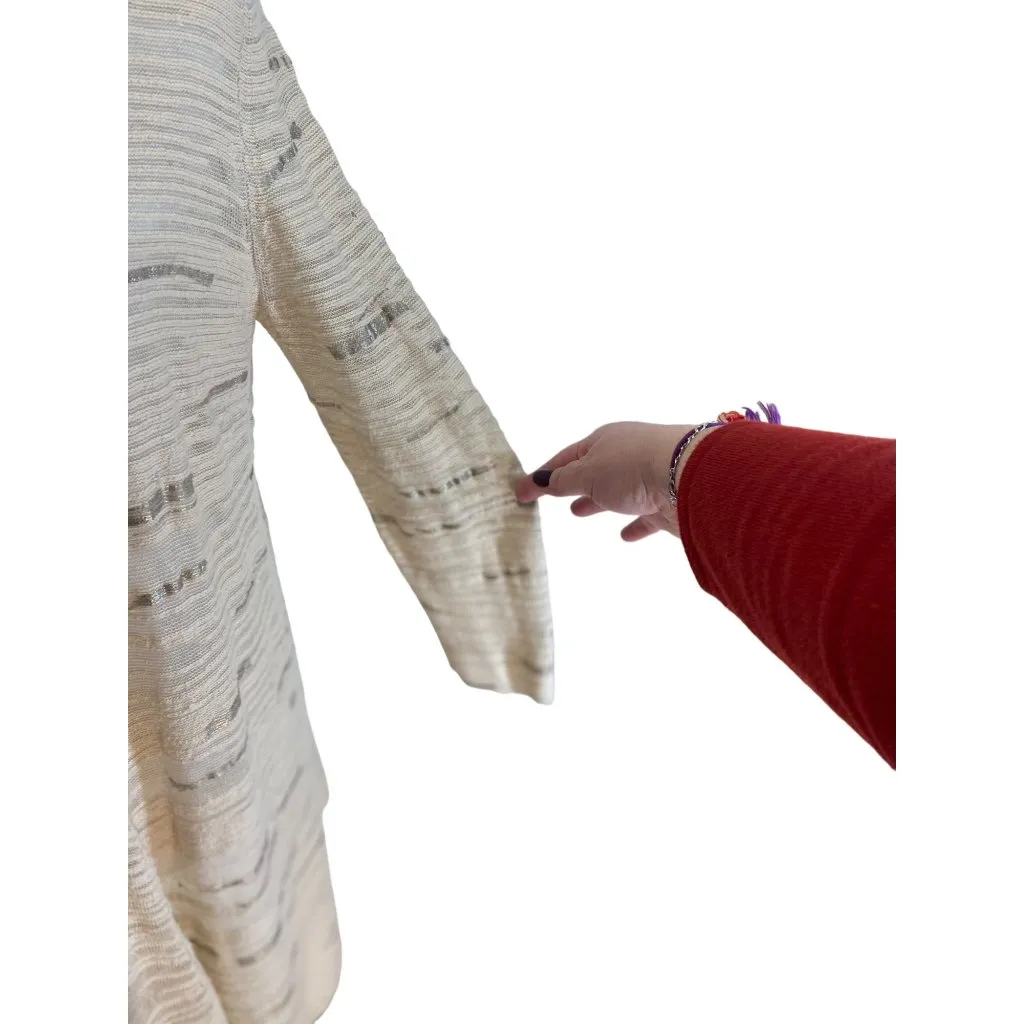 Nic+Zoe NS!!! Linen Cardigan Beige Size L - Image 9