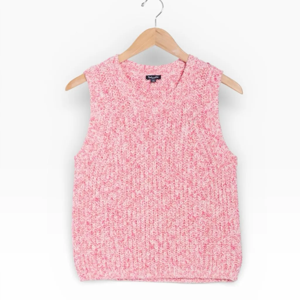 Splendid Elysees Sweater Tank, Fiore Marl (Pink) sz. S - Image 6