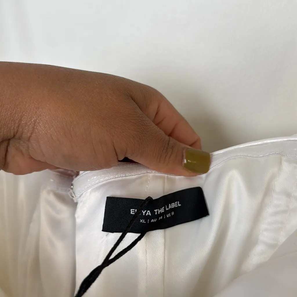 Eliya The Label Tanya Off The Shoulder Sequin Midi Dress White NWT Sz XL - Image 9