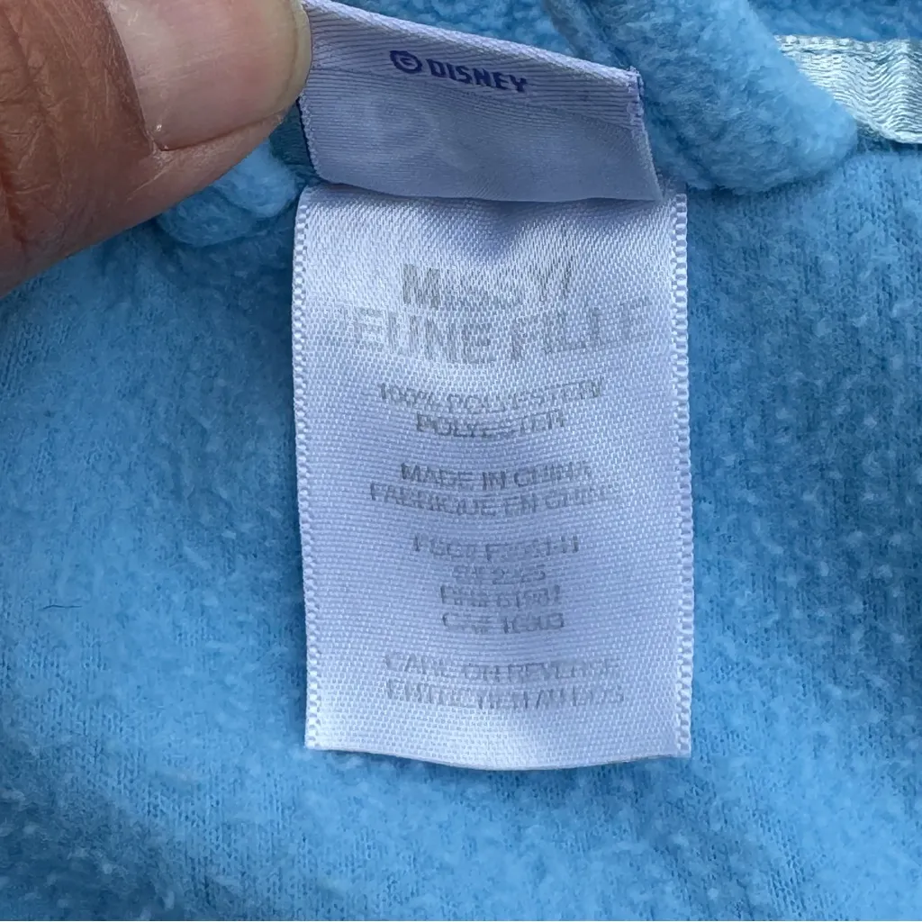 Vintage Disney Winnie the Pooh Piglet Fleece Robe Blue Belted Sleepwear Women’s - Image 6