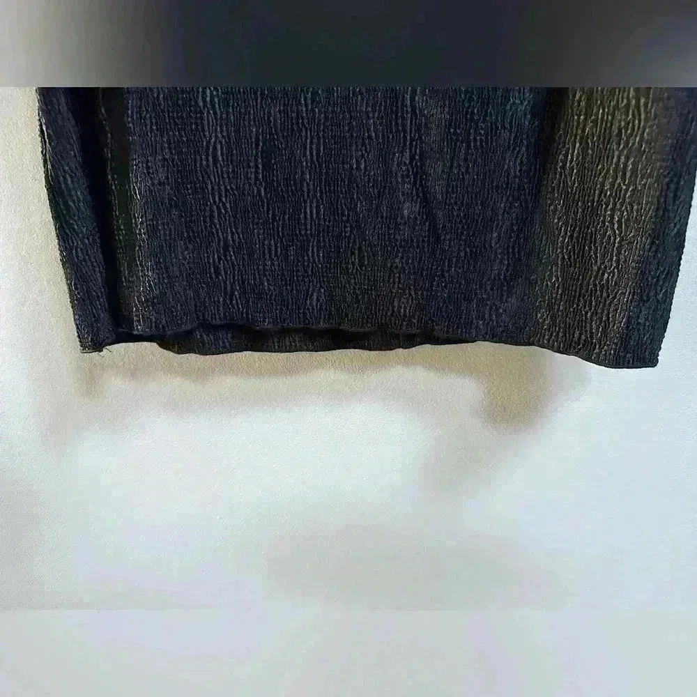 Vintage 90s Connected Apparel Crinkled Blouse – Black – Women’s Size L - Image 9