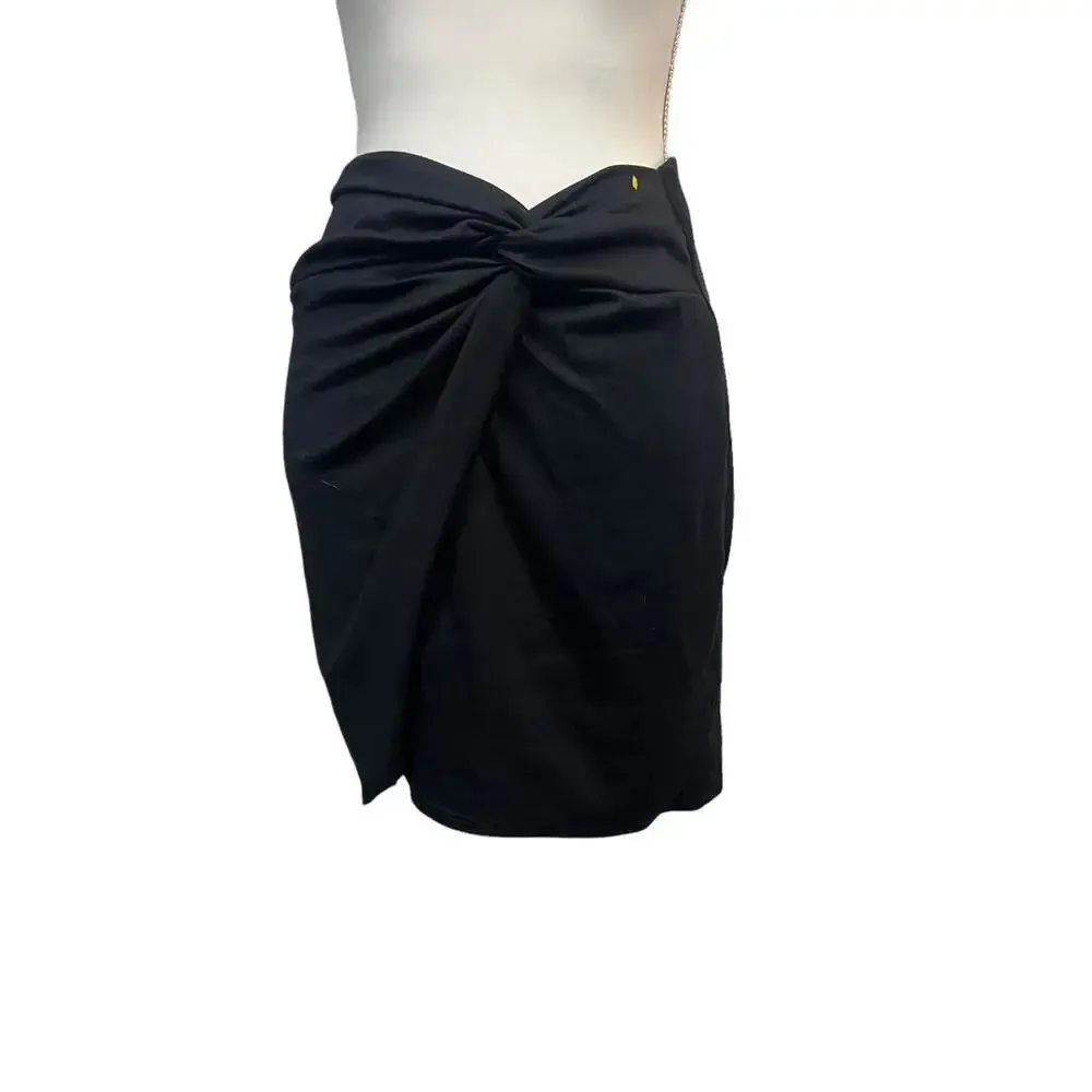 NWT A New Day Women’s Black Pencil Skirt XS‎ Knee Length Asymmetric Casual - Image 2