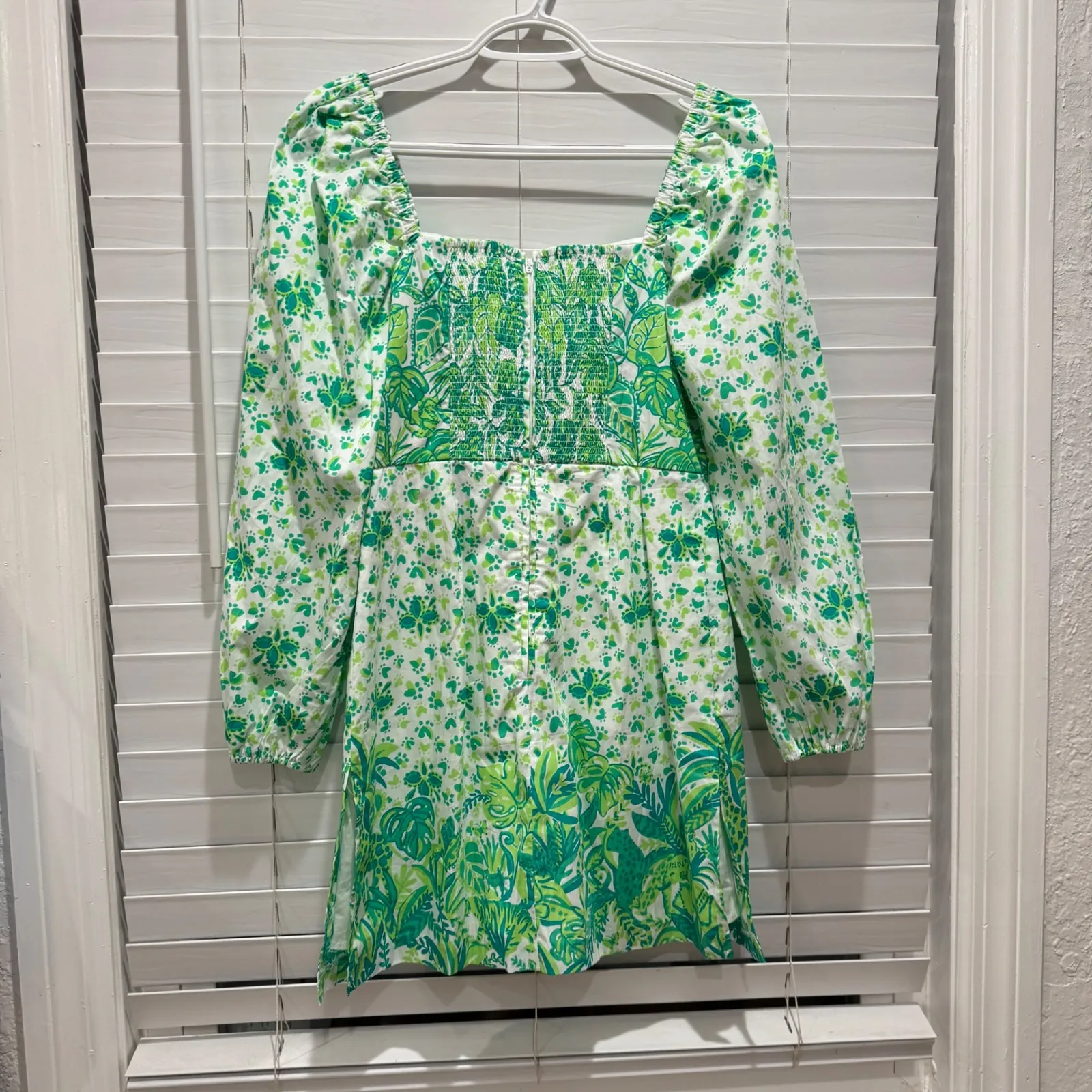NEW Lilly Pulitzer Esteli Romper Palm Beach Party Animals Green White Size 0 - Image 9