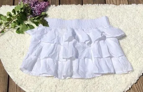 🆕  White Ruffled Skirt With Belt Medium - Image 8