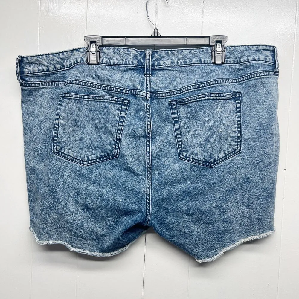 Torrid Womens Acid Wash Jean/Denim Cut-Off Distressed Shorts 22 5-Pocket Stretch - Image 5