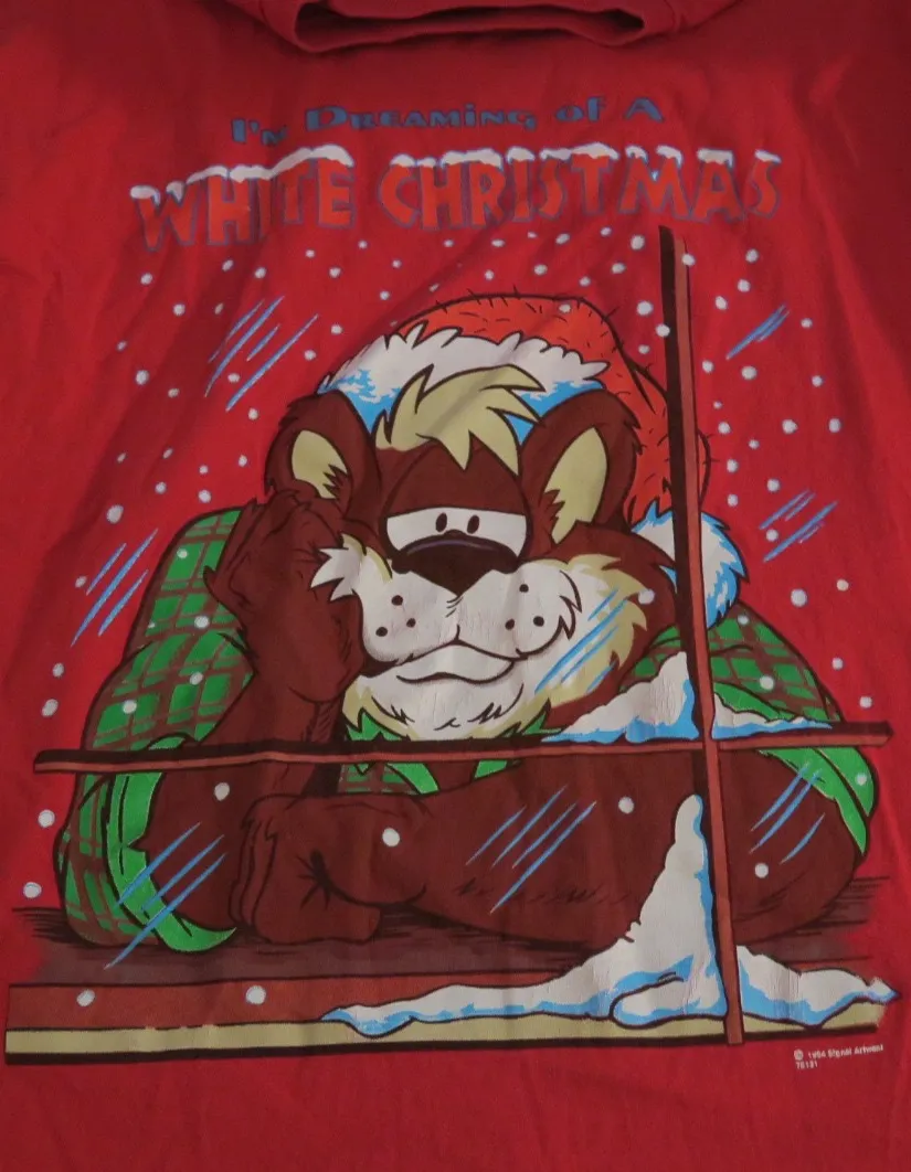 Vintage Christmas Graphic Tee Red Size XL - Image 3