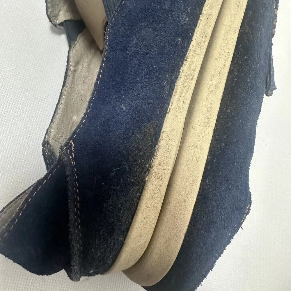 Olukai Loafers Womens Nohea Blue Suede Perforated Flats Slip On Hawaii 10 - Image 8