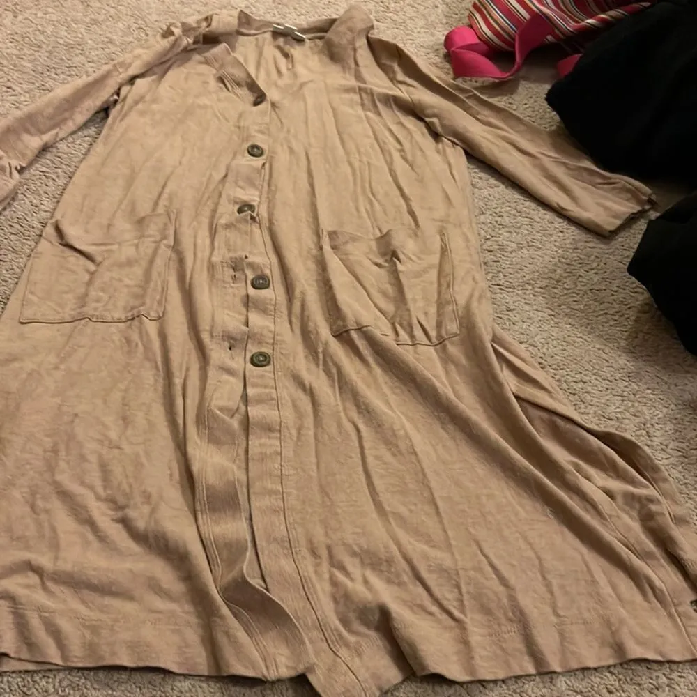 J Jill button down long tan cardigan xs Tan - Image 3
