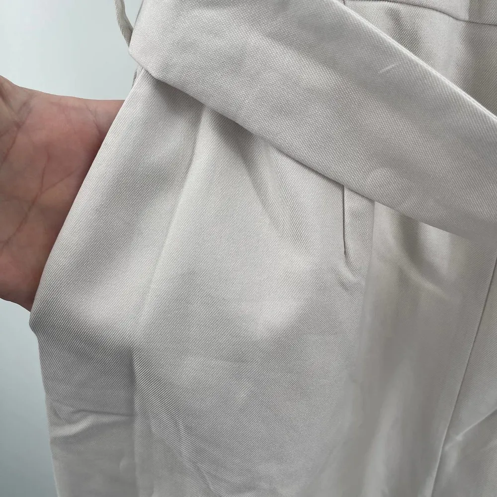 NEW BB DAKOTA Jumpsuit Size Small Khaki Cream Cropped Belted Side Zipper NWOT - Image 12