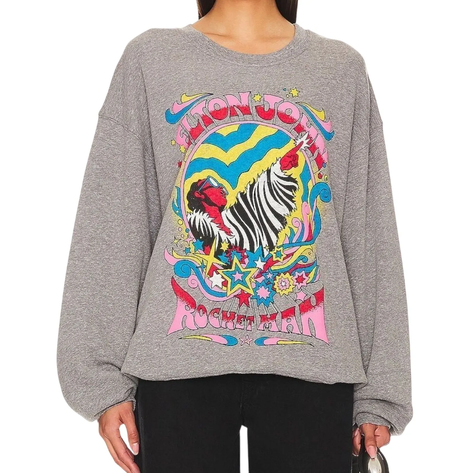 DAYDREAMER Elton John Rocket Man BF Crew Neck Sweatshirt, New with Tag $136 - Image 8