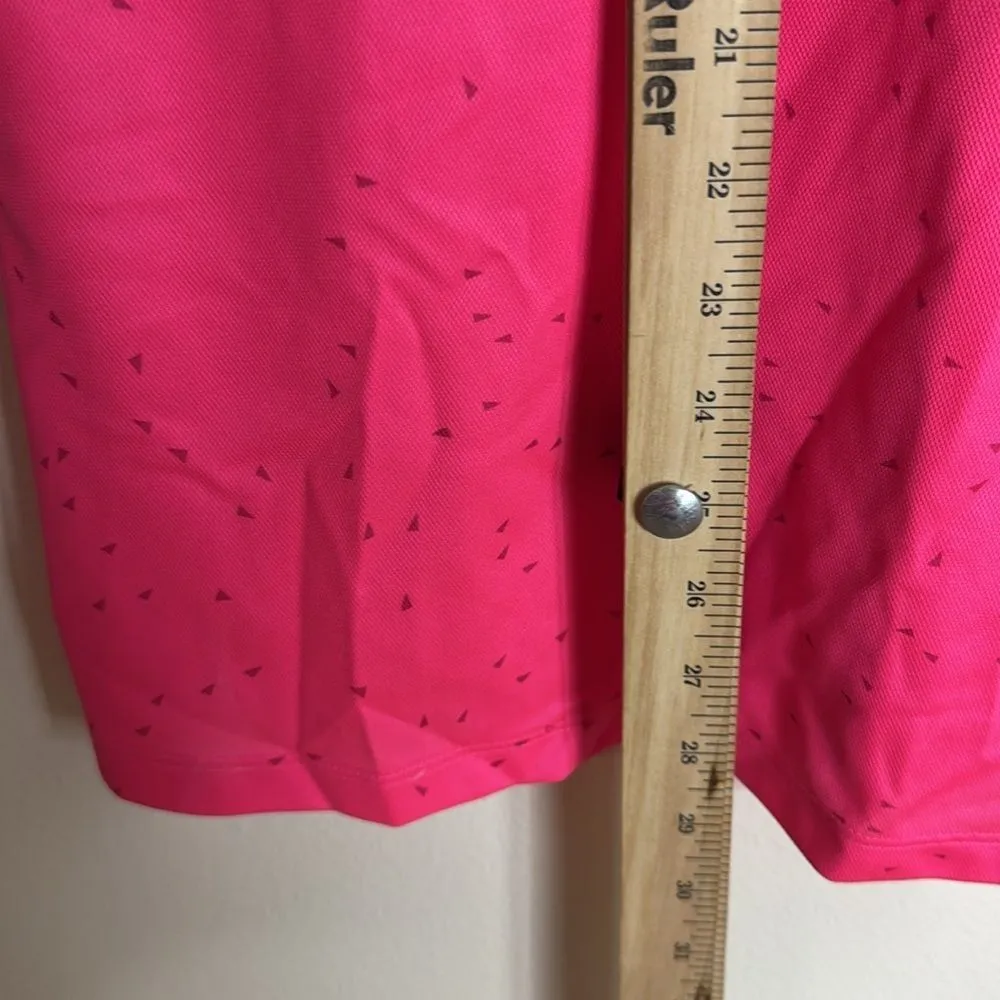 Nike dri fit ladies bright pink with speckles athletic polo shirt size small - Image 8
