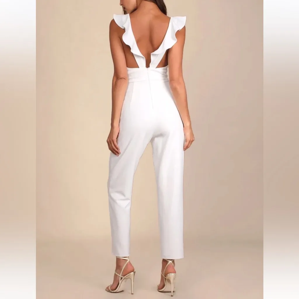 Lulus White Leilani White Ruffled Jumpsuit - Image 10