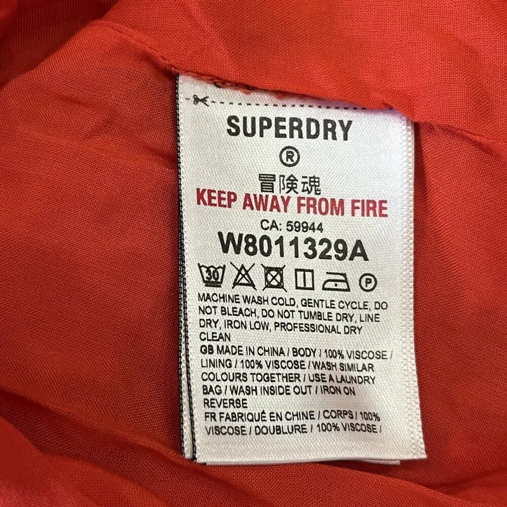 NWT Superdry Viscose Floral Dresses for Women Size 10 Long sleeve Ruffle - Image 15