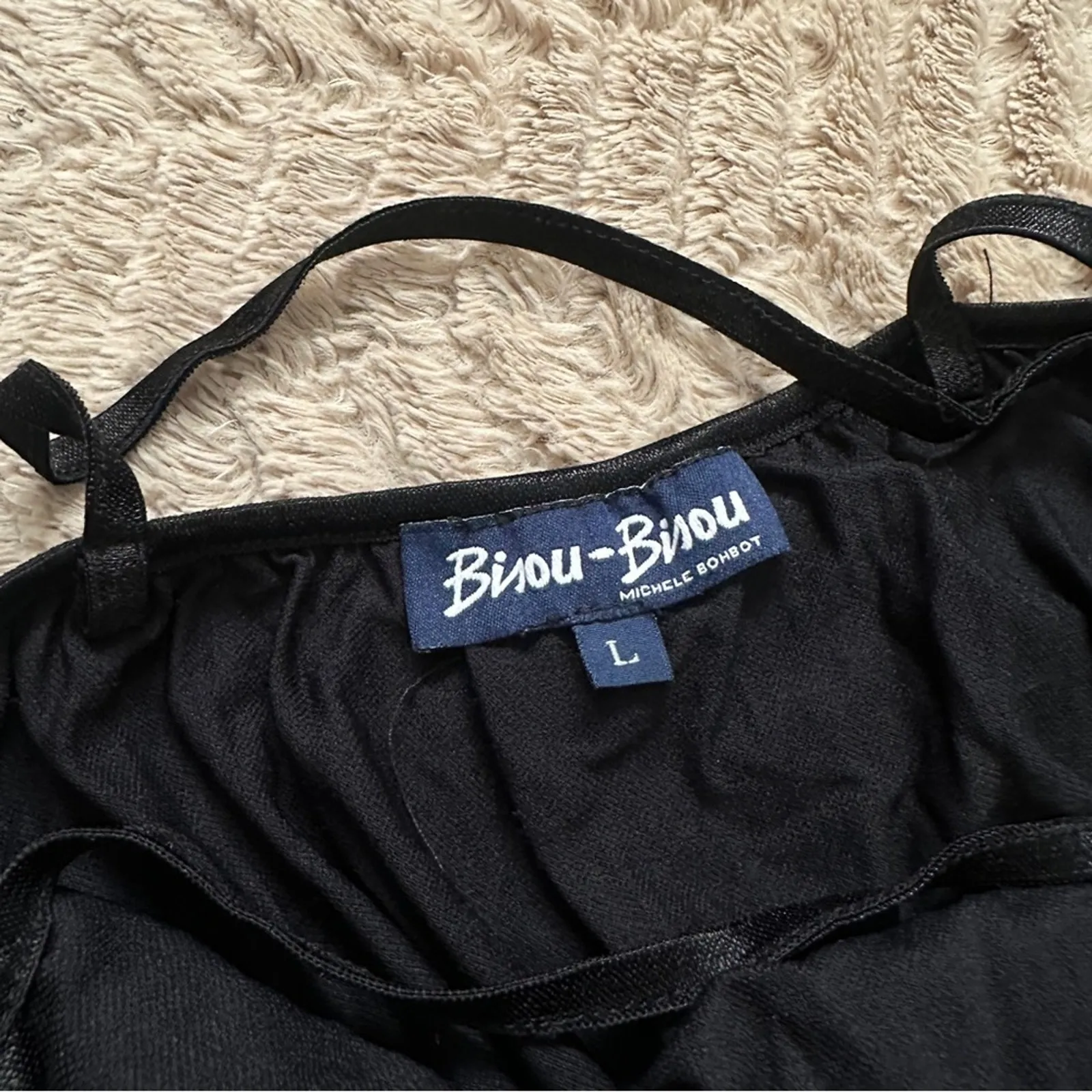 Bisou Bisou Black Maxi Bodycon Stretch Dress with White Green Floral Pattern - Image 6