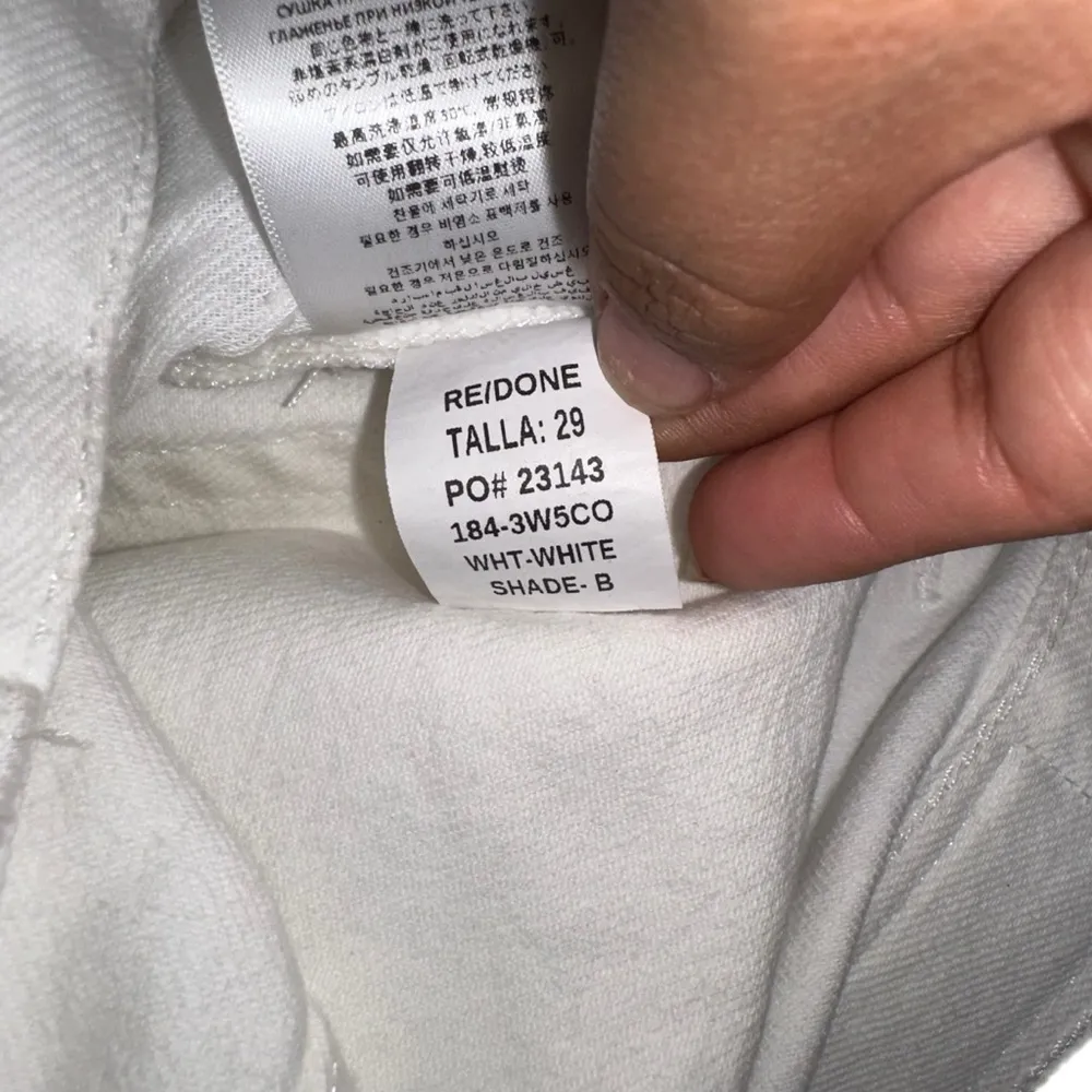 NWT Re/Done 50s Cutoffs Ultra High Rise White Button Fly Denim Shorts 29 - Image 8