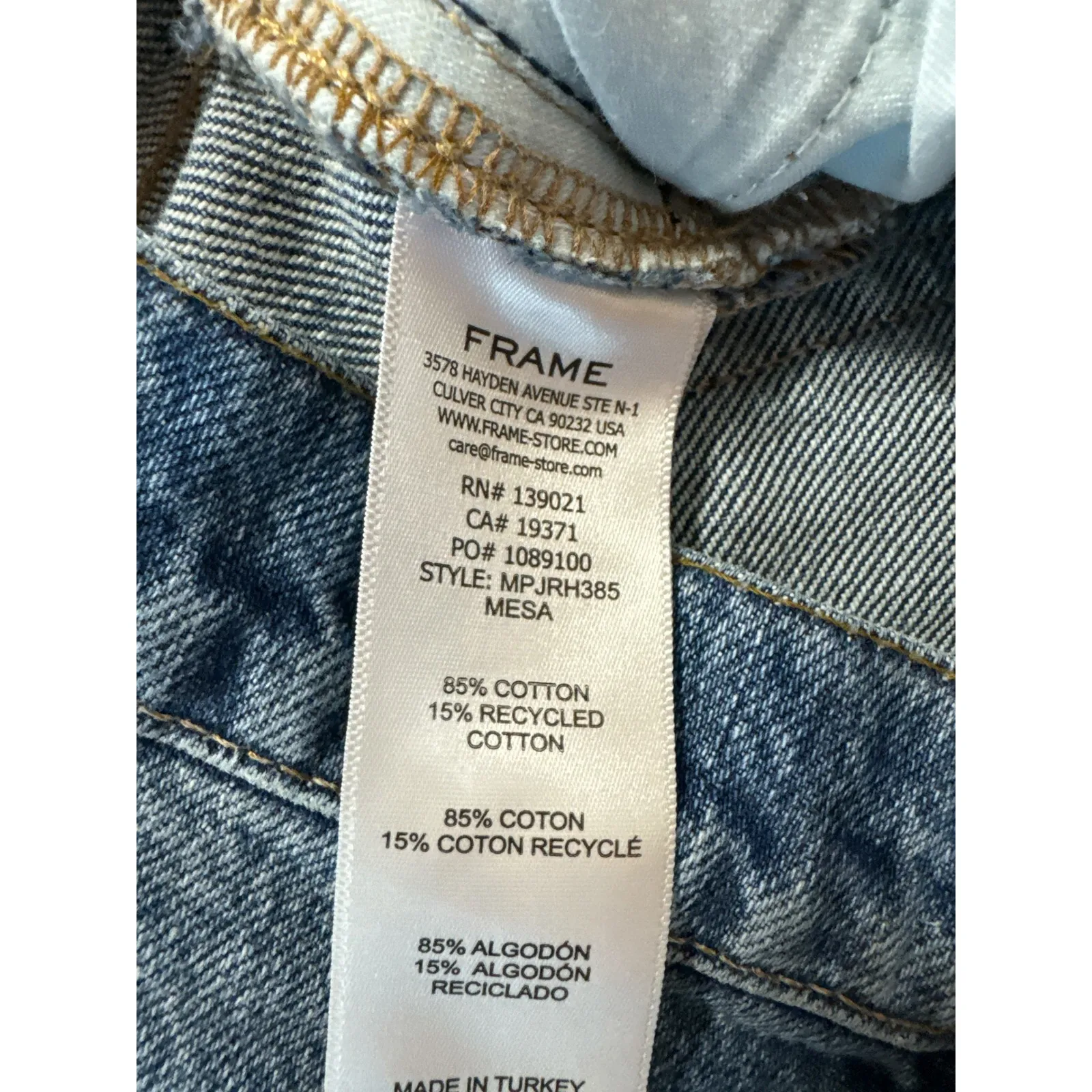 FRAME Mosaic Pleated Jean in Mesa High Rise with Raw/ Released Hem Women's - Image 9