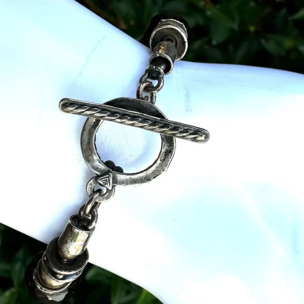 Vintage Silpada Smokey Quartz Sterling Silver Bracelet - Image 4
