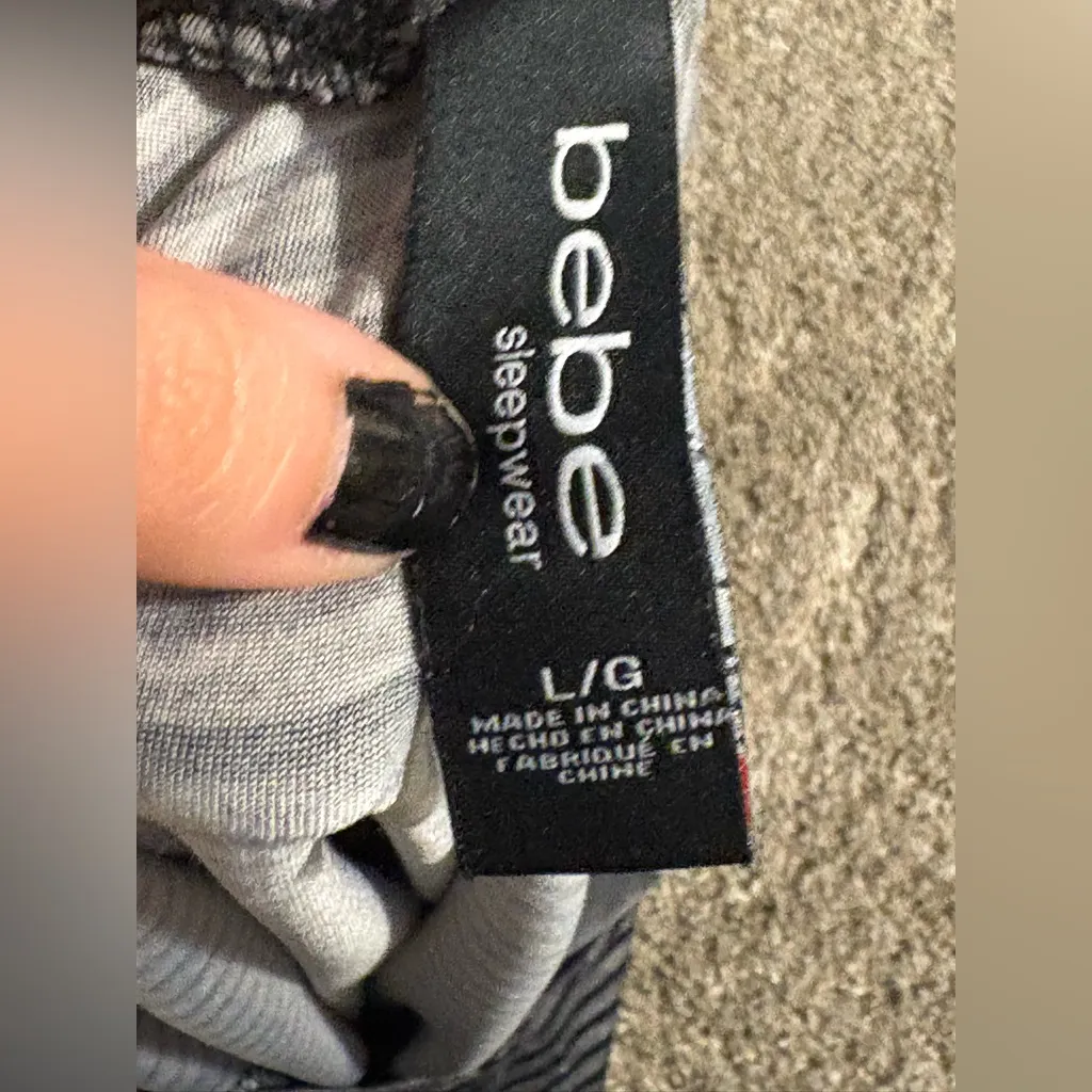 (Bebe Sleepwear) Striped Y2K V-Neck Midi Dress: Size Large - Image 6