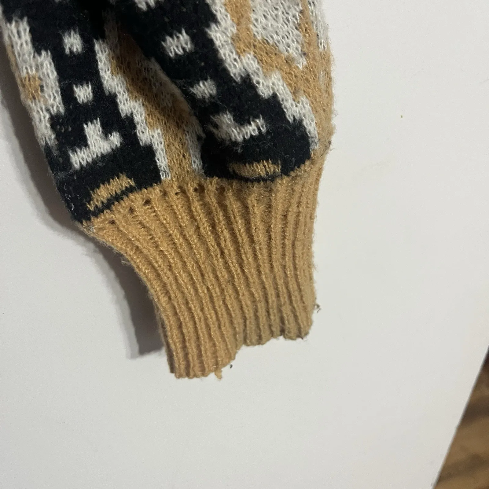 Grace and Karma Womens Aztec Fringe Boho Southwestern Cardigan Sweater Size XL Yellow - Image 2