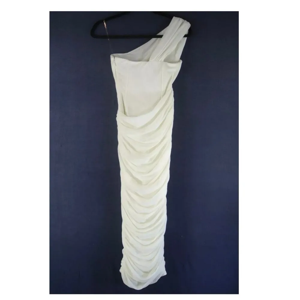 House of CB Valentina Ivory Asymmetric Cutout Midi Dress, A74 - Image 12