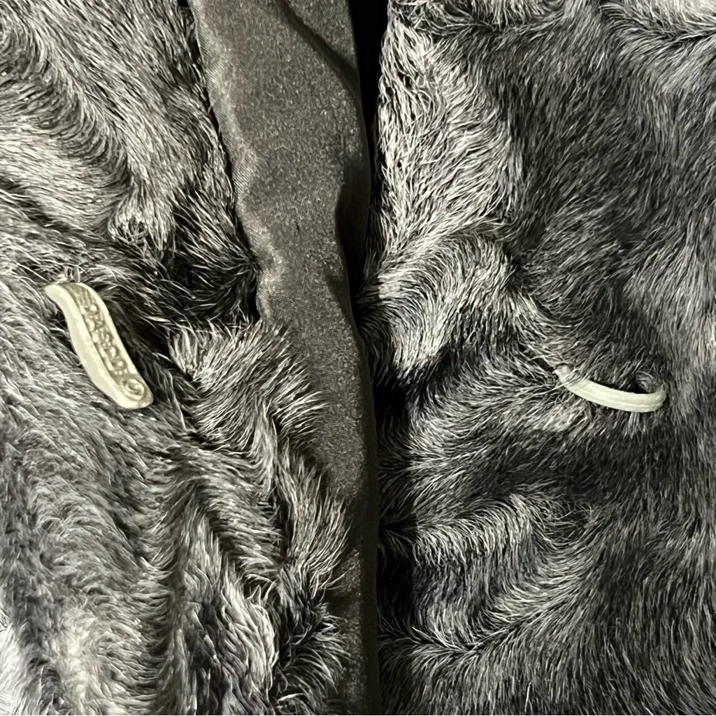 Smith Fine Furs Womens Genuine Swakara Lamb Fur Parka Jacket Sz 14 Dyed Fox Trim - Image 11