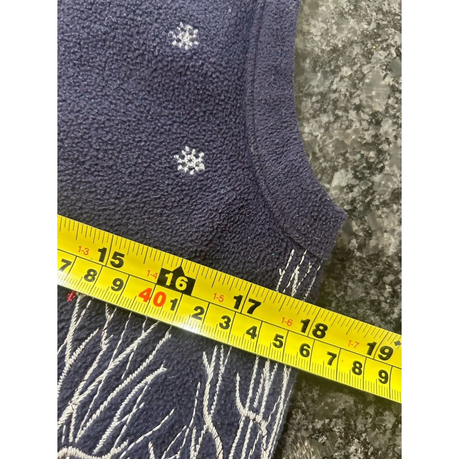 Rebecca Malone Women’s Size Small Blue Embroidered Cardinal Zip Up Fleece Vest - Image 7