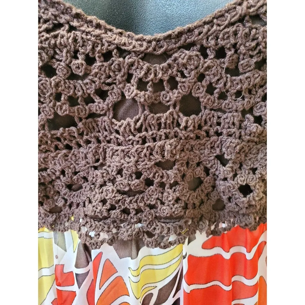 AGB Women's Multicolor Polyester Scoop Neck Sleeveless Long Maxi Dress Size L Size L - Image 3