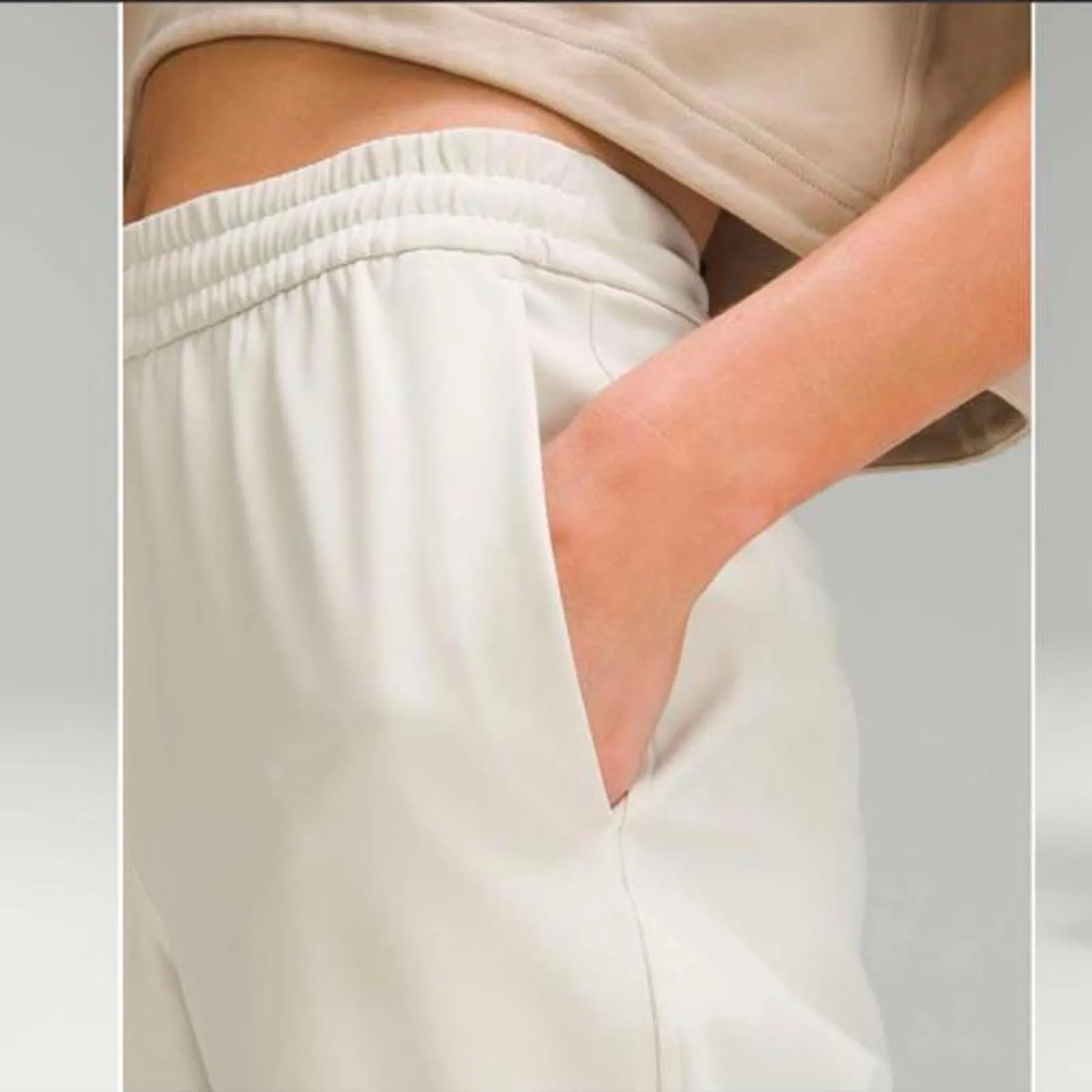 NWT Lululemon Tapered-Leg Mid-Rise 7/8 Pants Luxtreme in Bone Women’s size XL - Image 15