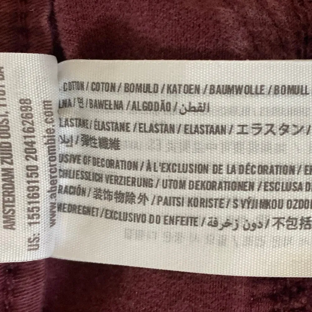 5/$25 Abercrombie & Fitch Skinny Jeans in Maroon - Image 9